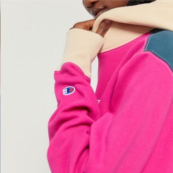 Champion Colorblock Pullover Sweatshirt Hoodie Size Small - Picture 3 of 6